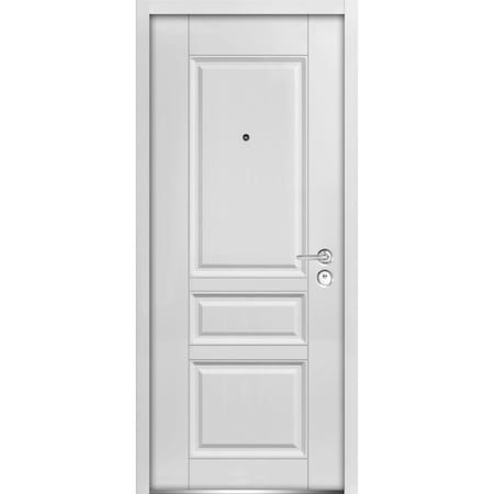 Vdomdoors Front Exterior Prehung Steel Door 36x80 " InswingBallucio 0435 White EnamelPanel Inserts Classic BALLUCIO0435ED-BEM-36-LH